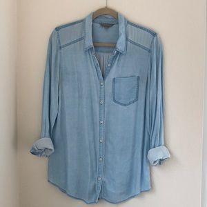 Rubbish Light Blue Soft Button Down Shirt